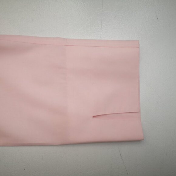 Lands' End Ladies No Iron Pinpoint Oxford 3/4 Length Sleeves Pink Shirt - Picture 6 of 10